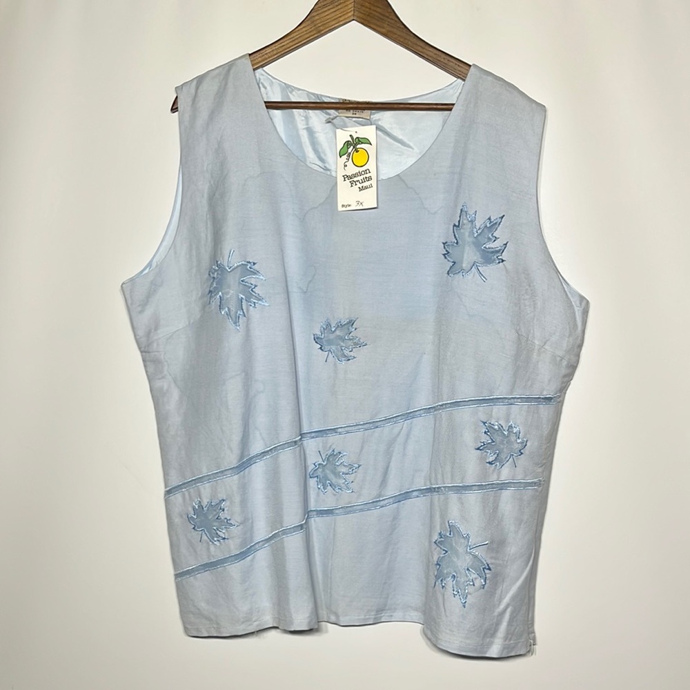 NWT Blue pastel tank top with side zipper